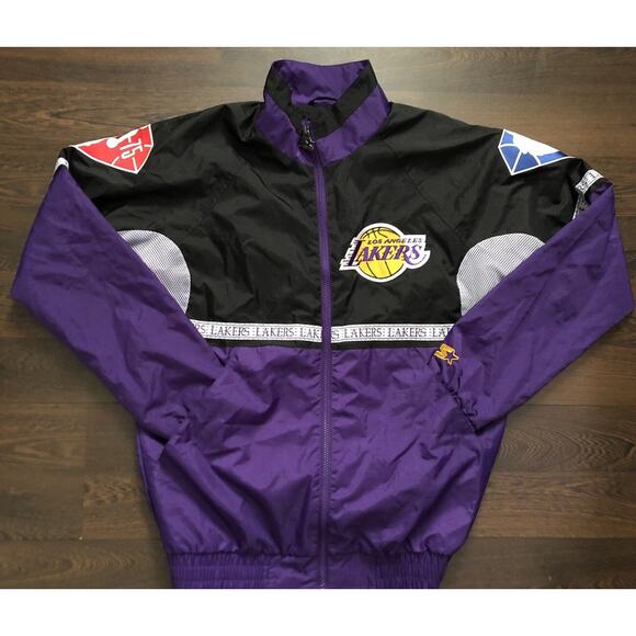 Men's Los Angeles Lakers Starter NBA 75th Anniversary Academy II Raglan Full-Zip